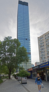 Cityscape with the Cosmopolitan Tower in Warsaw